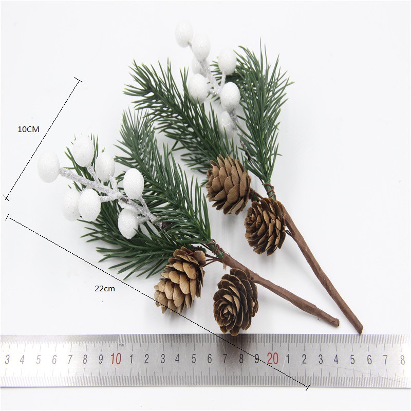 Christmas Decoration Bouquet DIY Garland Christmas Tree Matching Holiday Window Bar Scene Artificial Pine Cones Accessories