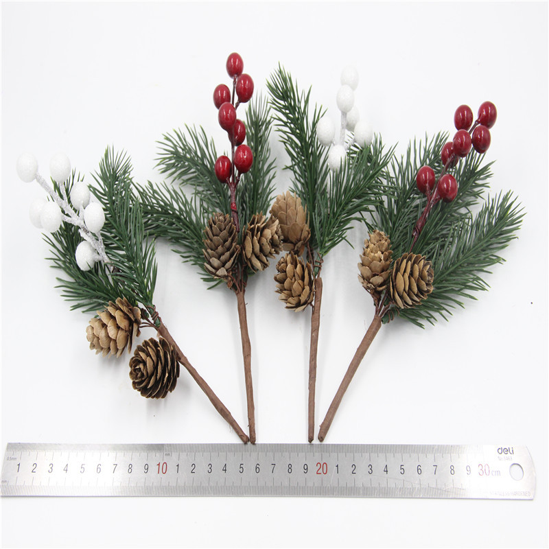 Christmas Decoration Bouquet DIY Garland Christmas Tree Matching Holiday Window Bar Scene Artificial Pine Cones Accessories
