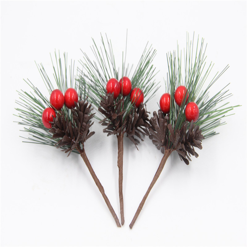 Christmas Decoration Bouquet DIY Garland Christmas Tree Matching Holiday Window Bar Scene Artificial Pine Cones Accessories