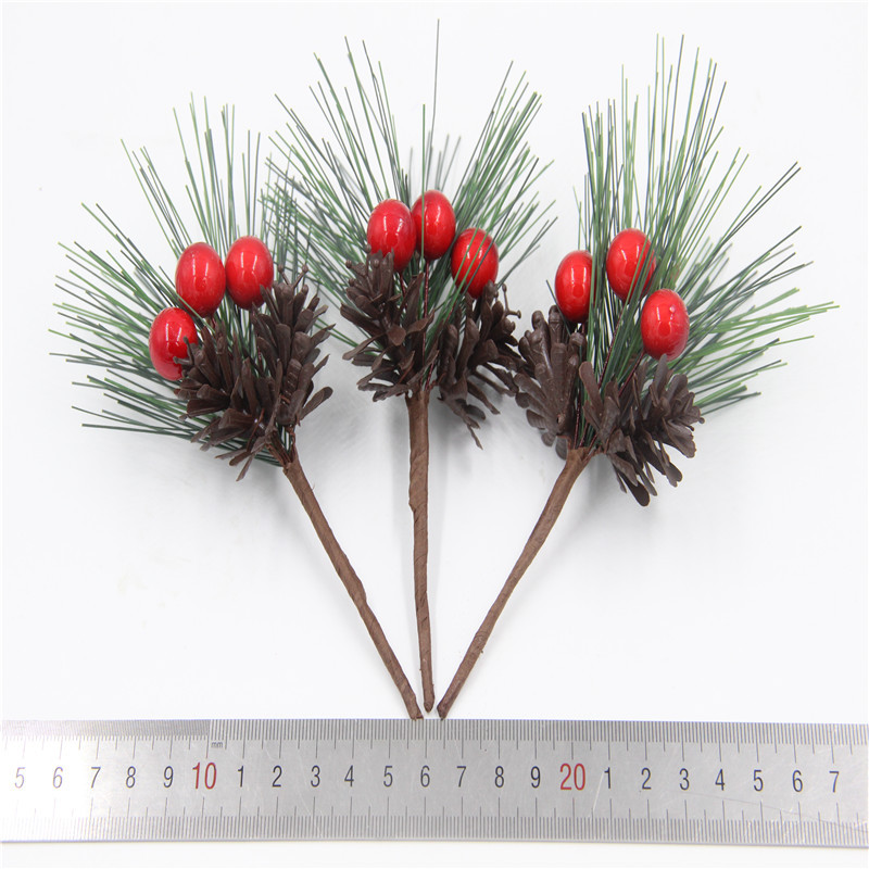 Christmas Decoration Bouquet DIY Garland Christmas Tree Matching Holiday Window Bar Scene Artificial Pine Cones Accessories