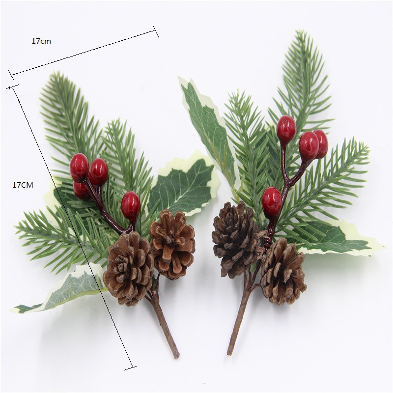 Christmas Decoration Bouquet DIY Garland Christmas Tree Matching Holiday Window Bar Scene Artificial Pine Cones Accessories