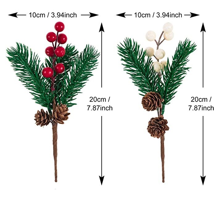 Christmas Decoration Bouquet DIY Garland Christmas Tree Matching Holiday Window Bar Scene Artificial Pine Cones Accessories