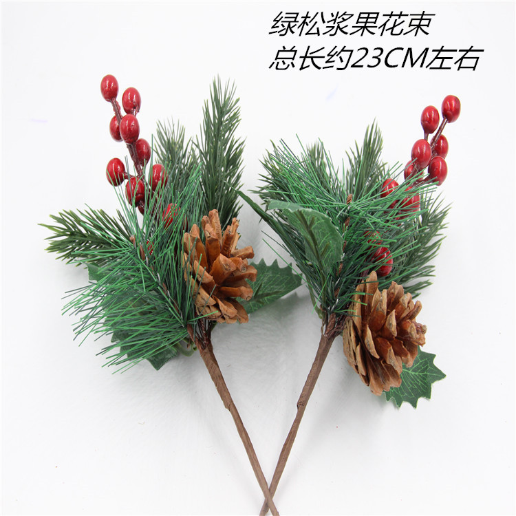 Christmas Decoration Bouquet DIY Garland Christmas Tree Matching Holiday Window Bar Scene Artificial Pine Cones Accessories