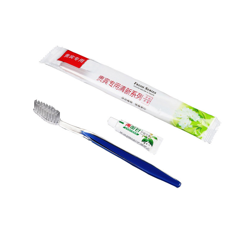 Hotel Homestay Guest Room Disposable Toothbrush 2-in-1 Tooth-Cleaners Two-Color Toothbrush Hotel Home Toothbrush Toothpaste Combination