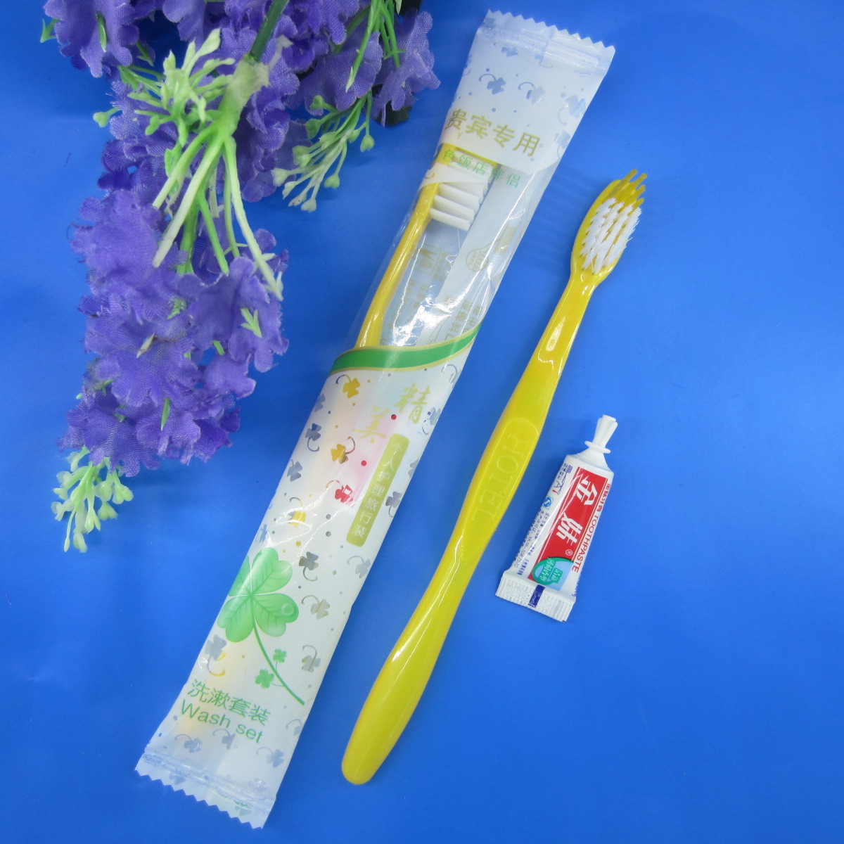Hotel Homestay Guest Room Disposable Toothbrush 2-in-1 Tooth-Cleaners Two-Color Toothbrush Hotel Home Toothbrush Toothpaste Combination