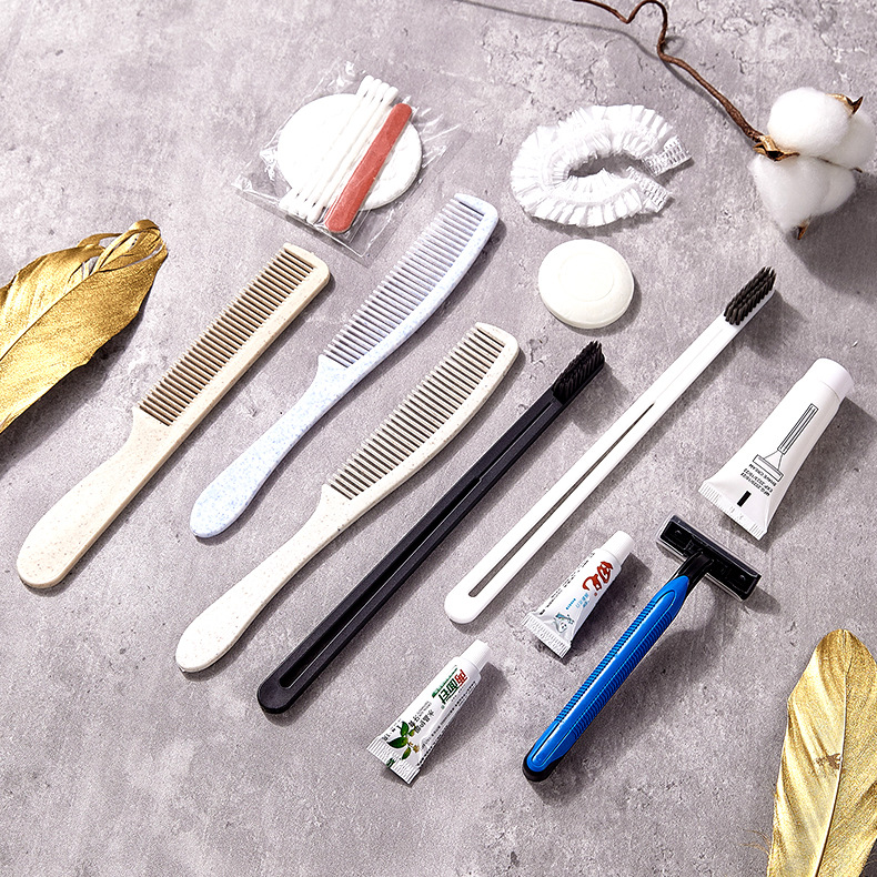 Hotel Disposable Toothbrush Toothpaste Hotel B &amp; B Toiletries Tooth-Cleaners Set Soft Hair Straw Toothbrush Wholesale