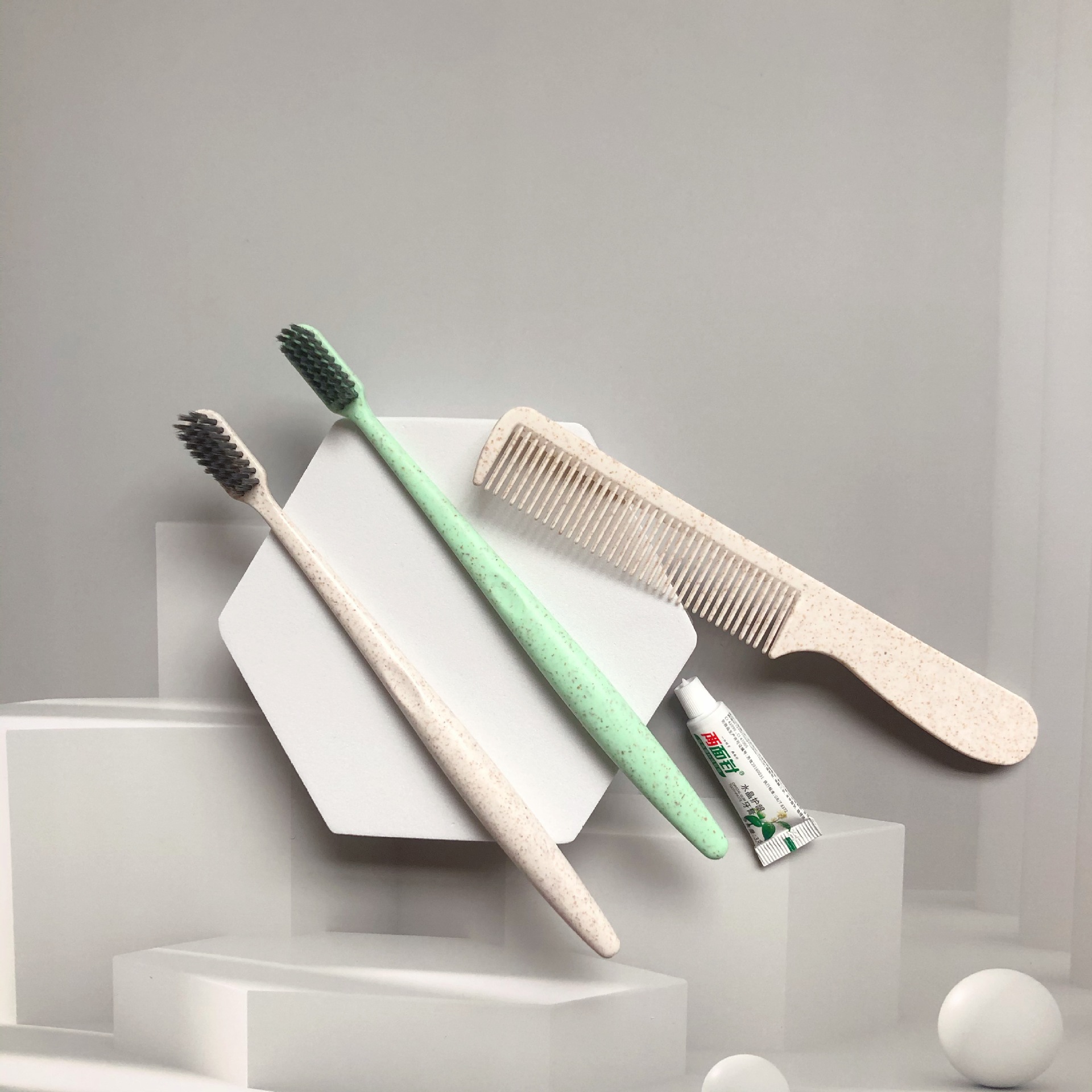 Hotel Supplies Disposable Washing Set Hotel Disposable Toothbrush Toothpaste Tooth Brushing Utensil Set B &amp; B Spot