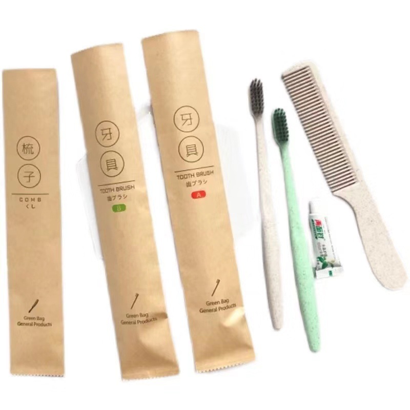 Hotel Supplies Disposable Washing Set Hotel Disposable Toothbrush Toothpaste Tooth Brushing Utensil Set B &amp; B Spot