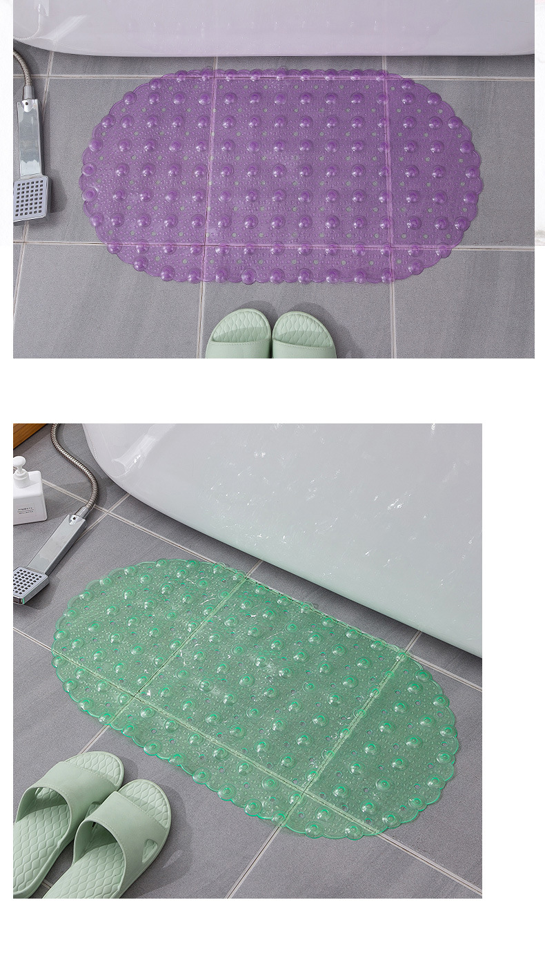 Bathroom Mat Shower with Suction Cup Odorless Soft Bath Non-Slip Mat Toilet Floor Mat Bathtub Floor Mat Wholesale