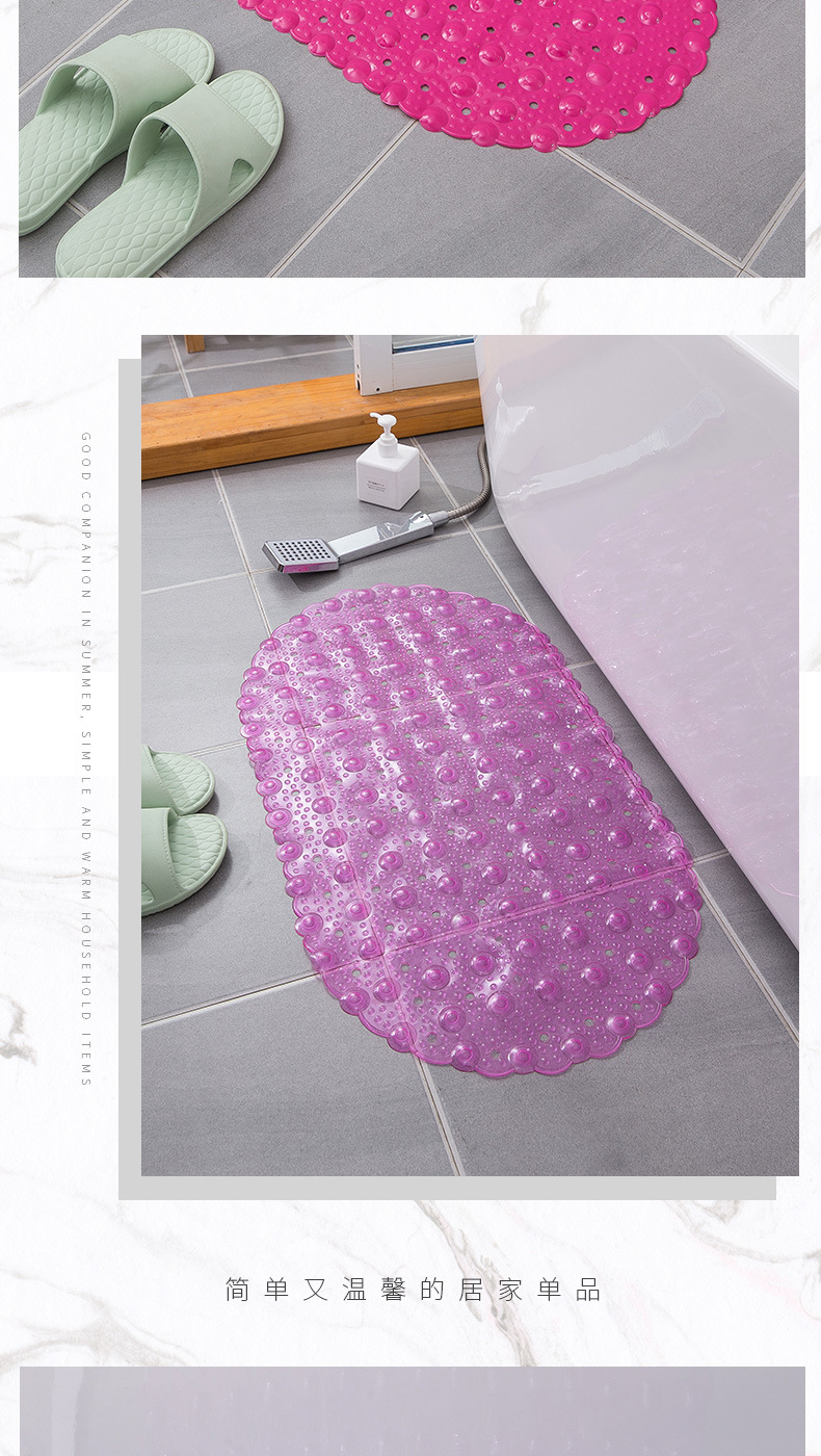 Bathroom Mat Shower with Suction Cup Odorless Soft Bath Non-Slip Mat Toilet Floor Mat Bathtub Floor Mat Wholesale