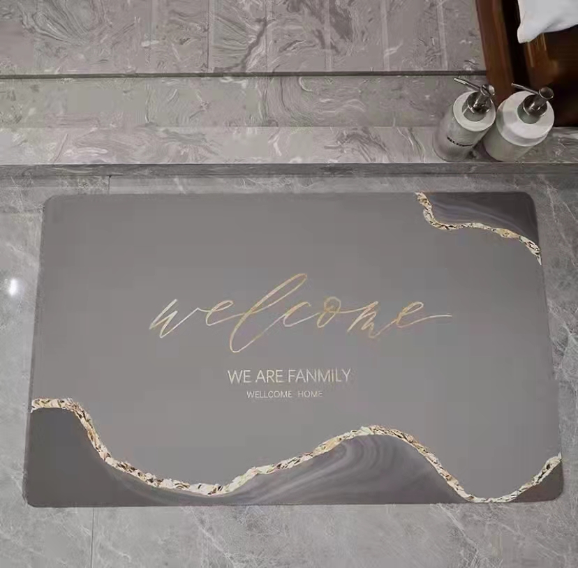 Exit Floor Mat Bathroom BathroomDoor Non-Slip Water-Absorbing Quick-Drying Floor Mat Bathtub Toilet Wash Basin Floor Mat
