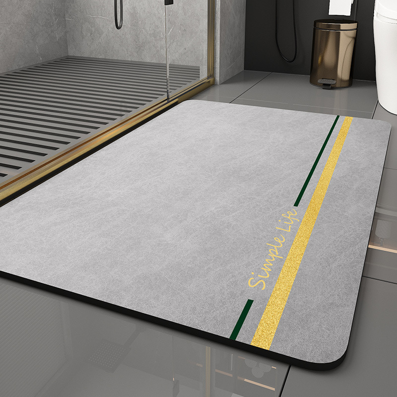 Entrance Door Mat Bathroom Entrance Absorbent Toilet Bathroom Bath Room Bathtub Carpet Bathroom Non-Slip Mat Foot Mats