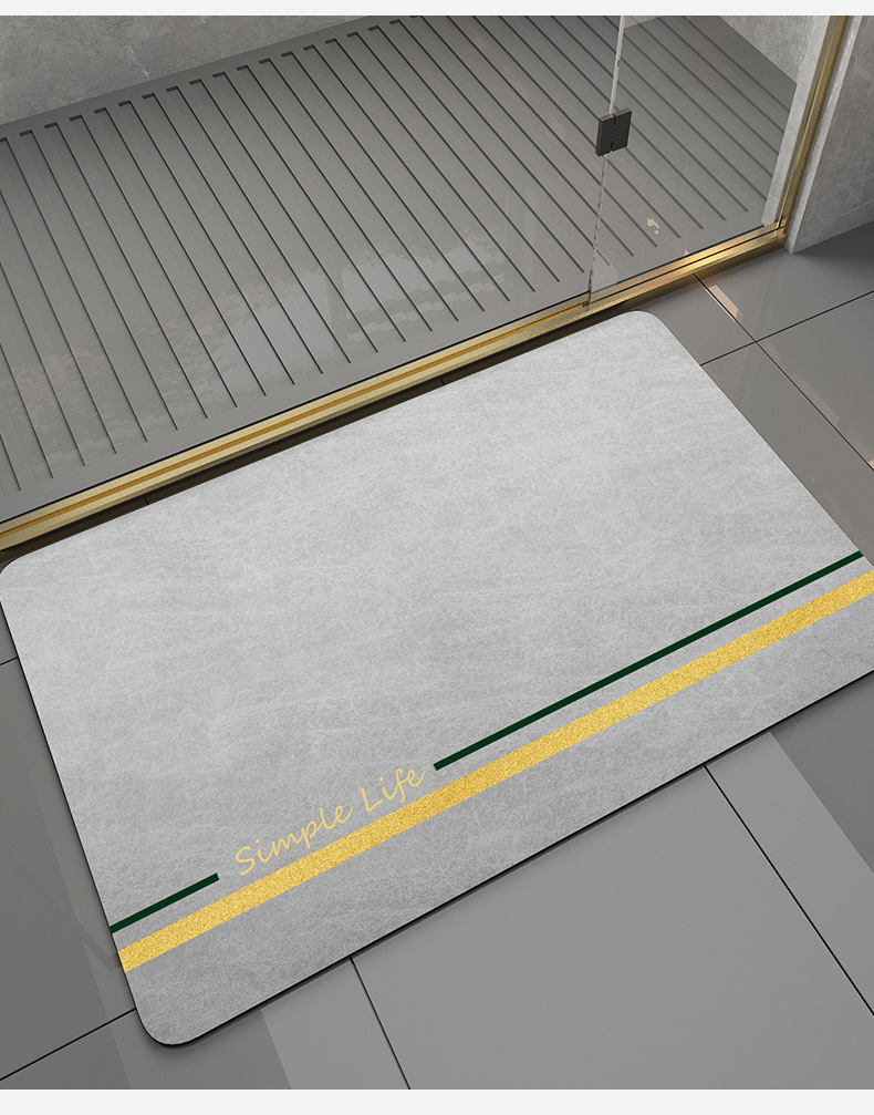 Entrance Door Mat Bathroom Entrance Absorbent Toilet Bathroom Bath Room Bathtub Carpet Bathroom Non-Slip Mat Foot Mats
