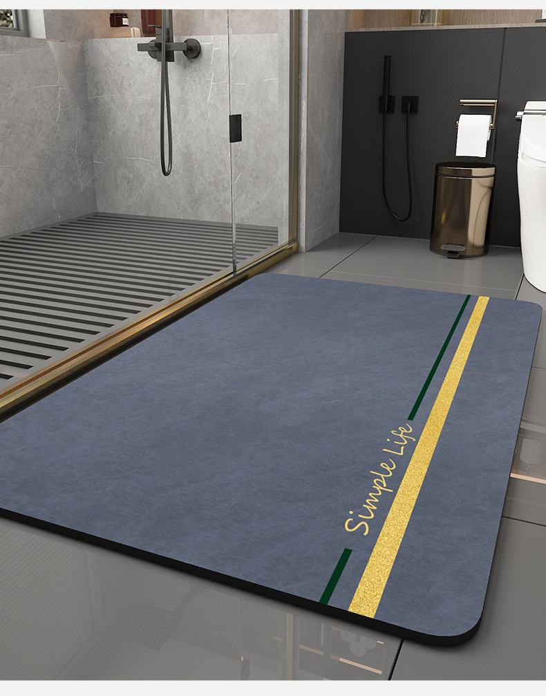 Entrance Door Mat Bathroom Entrance Absorbent Toilet Bathroom Bath Room Bathtub Carpet Bathroom Non-Slip Mat Foot Mats