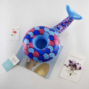 In Stock Ins Hot Sale Fruit Watermelon Lemon Pineapple Cup Holder Inflatable Water Coaster Floating Beverage Cup Holder