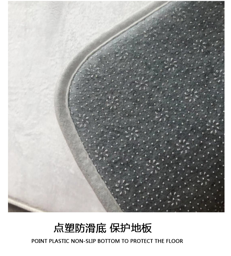 One Piece Dropshipping Bathroom Three-Piece Flannel Washed Toilet Floor Mat Bathtub Side Foot Mat Bathroom Small Wholesale