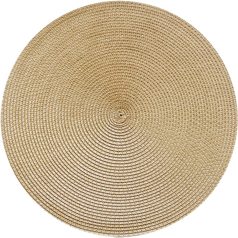 Pp Handmade Woven Placemat Heat Proof Mat Table Oil-Proof Mat Plate Mat Bowl Coaster Cup Coaster European and American Japanese Home Decoration