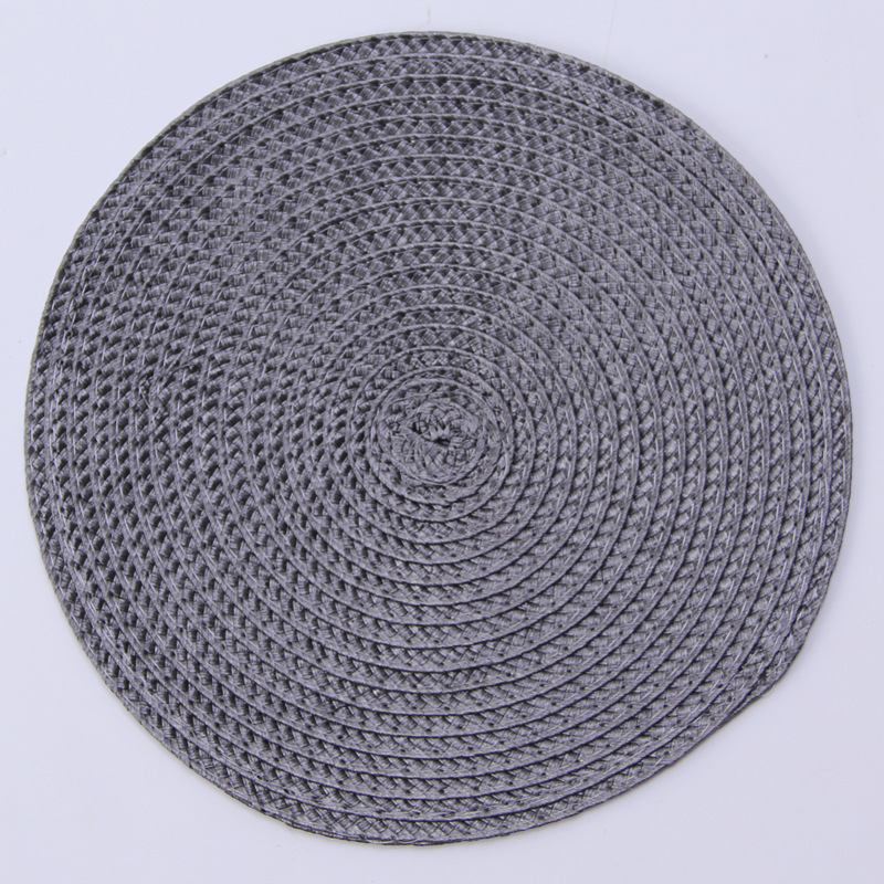 Pp Handmade Woven Placemat Heat Proof Mat Table Oil-Proof Mat Plate Mat Bowl Coaster Cup Coaster European and American Japanese Home Decoration