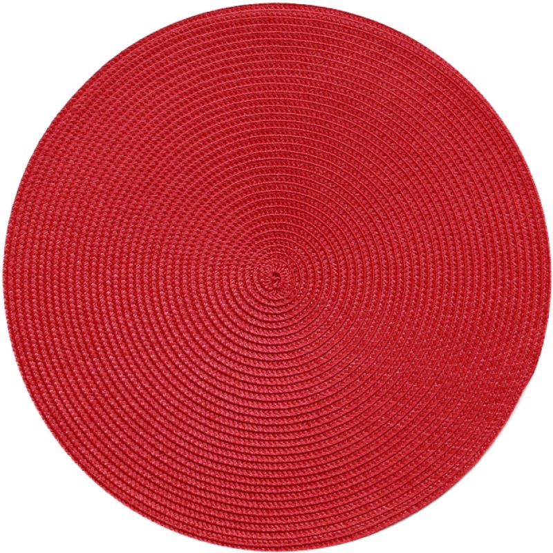Pp Handmade Woven Placemat Heat Proof Mat Table Oil-Proof Mat Plate Mat Bowl Coaster Cup Coaster European and American Japanese Home Decoration