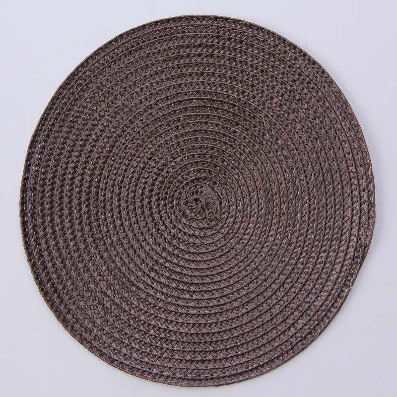 Pp Handmade Woven Placemat Heat Proof Mat Table Oil-Proof Mat Plate Mat Bowl Coaster Cup Coaster European and American Japanese Home Decoration
