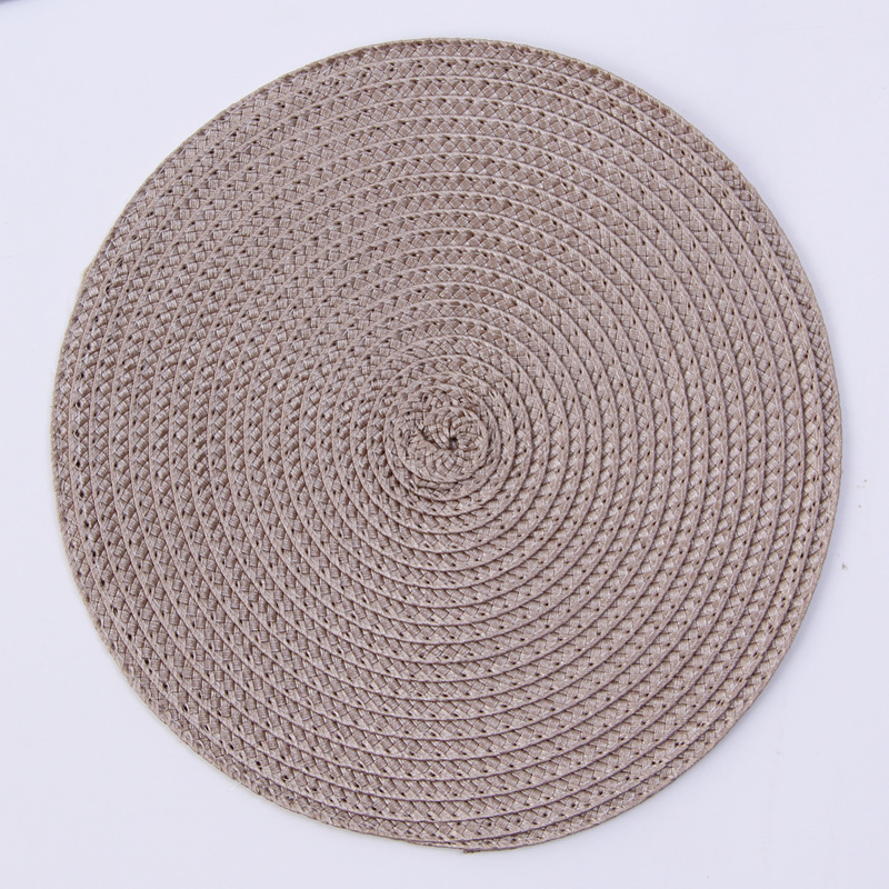 Pp Handmade Woven Placemat Heat Proof Mat Table Oil-Proof Mat Plate Mat Bowl Coaster Cup Coaster European and American Japanese Home Decoration