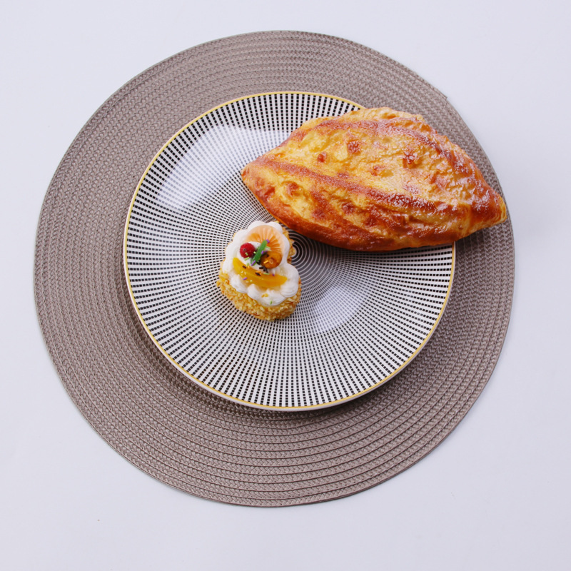 Pp Handmade Woven Placemat Heat Proof Mat Table Oil-Proof Mat Plate Mat Bowl Coaster Cup Coaster European and American Japanese Home Decoration