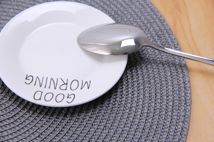 Pp Handmade Woven Placemat Heat Proof Mat Table Oil-Proof Mat Plate Mat Bowl Coaster Cup Coaster European and American Japanese Home Decoration
