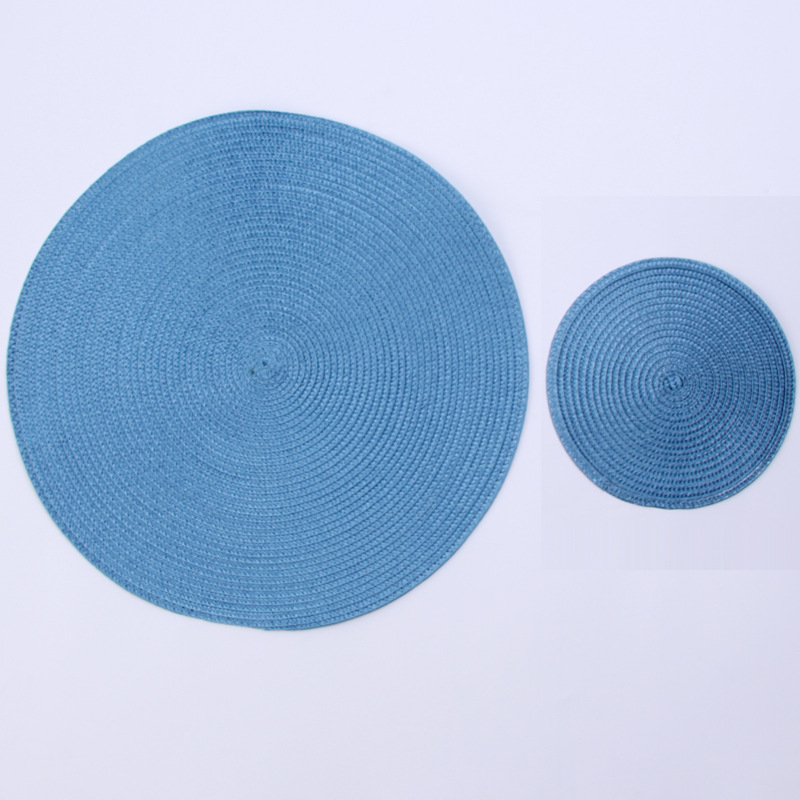 Pp Handmade Woven Placemat Heat Proof Mat Table Oil-Proof Mat Plate Mat Bowl Coaster Cup Coaster European and American Japanese Home Decoration