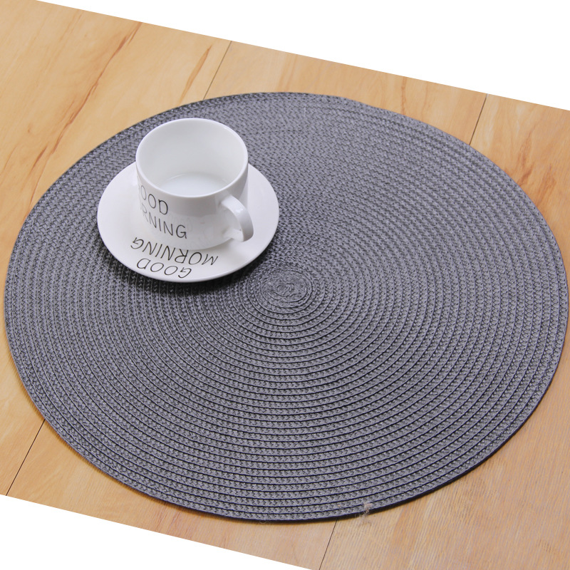 Pp Handmade Woven Placemat Heat Proof Mat Table Oil-Proof Mat Plate Mat Bowl Coaster Cup Coaster European and American Japanese Home Decoration