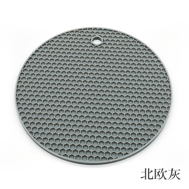 Factory Direct Sales Thick round Honeycomb Mat Silicone Placemat Heat Proof Mat Anti-Scald Non-Slip Dining Table Cushion Pot Bowl Cup Coaster