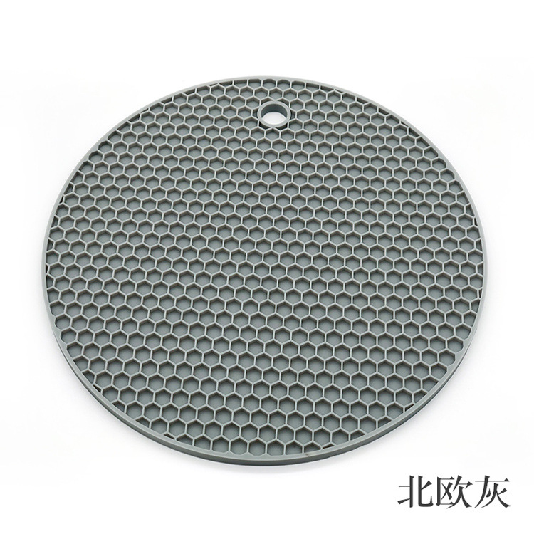 Factory Direct Sales Thick round Honeycomb Mat Silicone Placemat Heat Proof Mat Anti-Scald Non-Slip Dining Table Cushion Pot Bowl Cup Coaster
