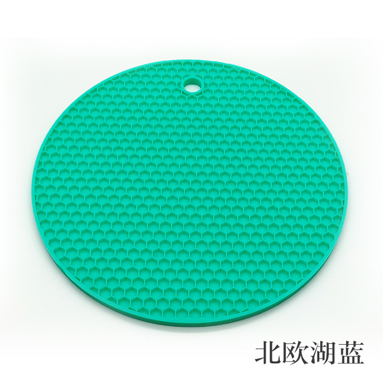 Factory Direct Sales Thick round Honeycomb Mat Silicone Placemat Heat Proof Mat Anti-Scald Non-Slip Dining Table Cushion Pot Bowl Cup Coaster