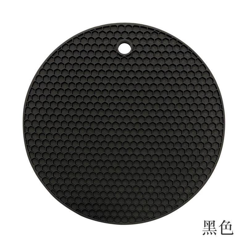 Factory Direct Sales Thick round Honeycomb Mat Silicone Placemat Heat Proof Mat Anti-Scald Non-Slip Dining Table Cushion Pot Bowl Cup Coaster