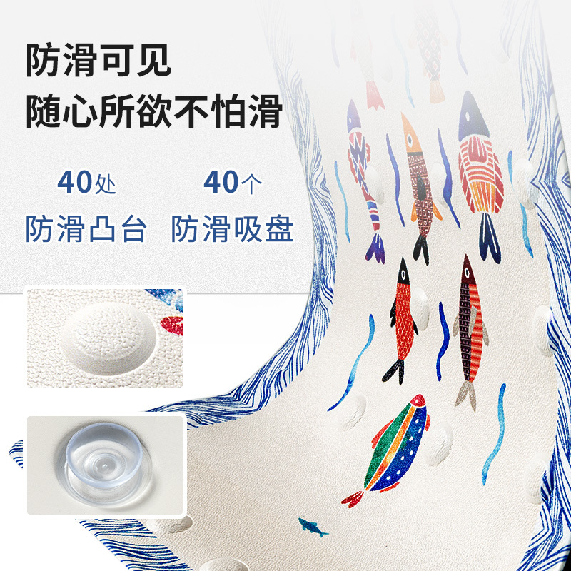 Bathroom Non-Slip Mat Shower Bath Mat Toilet Bathroom Doorway Mat Bathtub Household Drop-Resistant Toilet Floor Mat