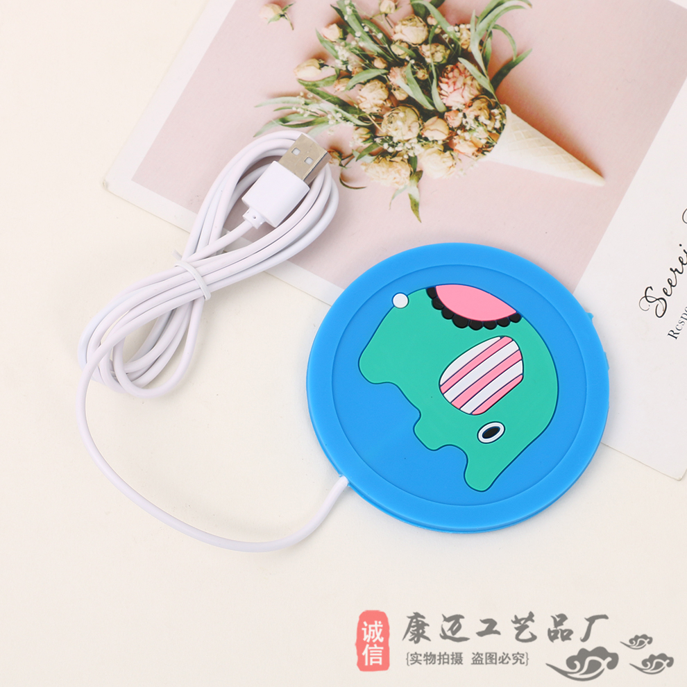 Cartoon Creative USB Silicone Insulated Coaster Heating Cup Pad Constant Temperature Heating Cup Milk Heater Warm Cup Drink Pad
