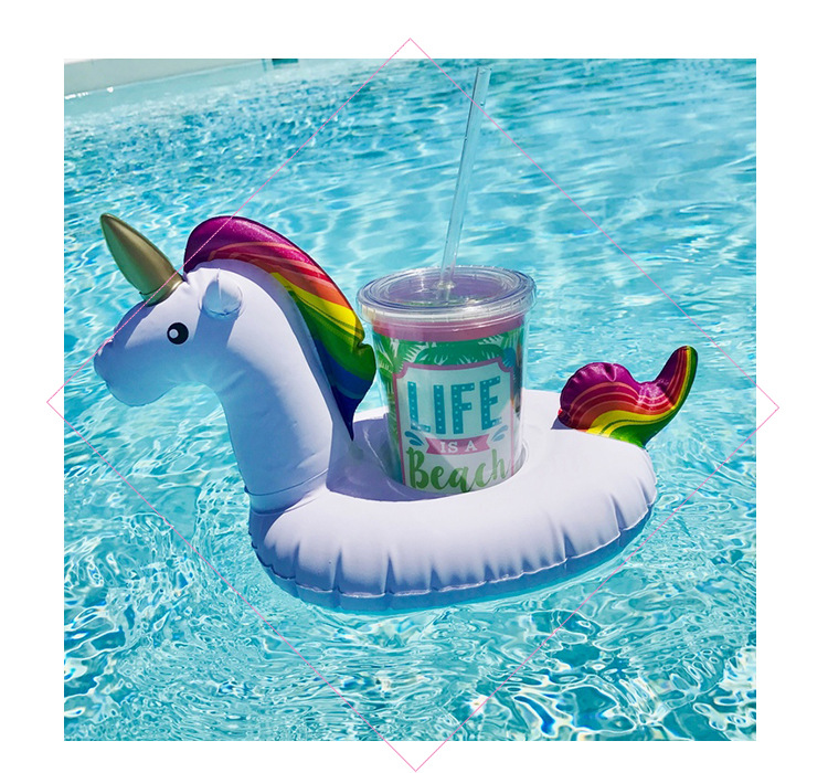 Unicorn Flamingo Cup-holders are a hot spot on Instagram and amazon for inflatable water coaster drinks