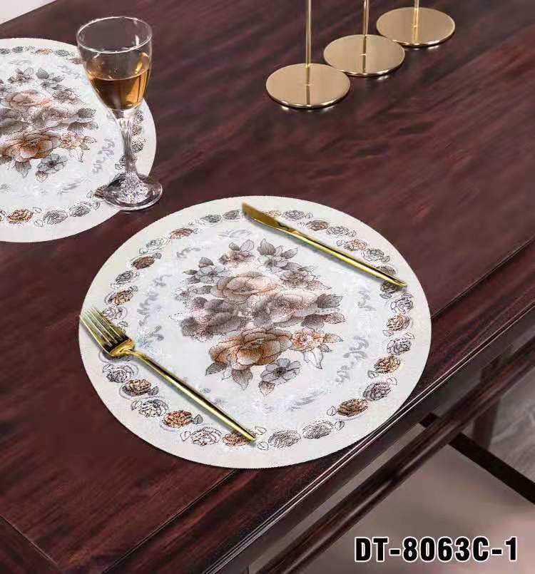 PVC Waterproof and Oilproof and Heatproof Heat Insulation Japanese and European Style Western-Style Placemat Placemat Bowl Coaster Cup Coaster