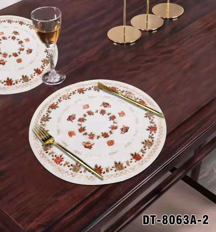 PVC Waterproof and Oilproof and Heatproof Heat Insulation Japanese and European Style Western-Style Placemat Placemat Bowl Coaster Cup Coaster