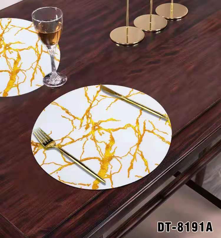 PVC Waterproof and Oilproof and Heatproof Heat Insulation Japanese and European Style Western-Style Placemat Placemat Bowl Coaster Cup Coaster