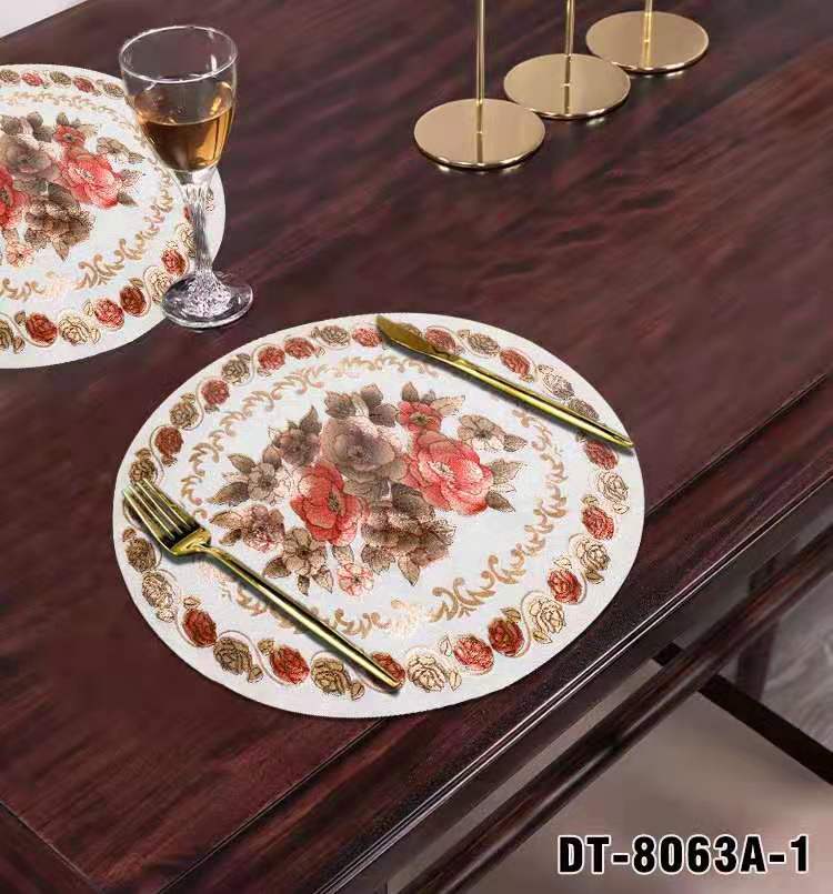 PVC Waterproof and Oilproof and Heatproof Heat Insulation Japanese and European Style Western-Style Placemat Placemat Bowl Coaster Cup Coaster