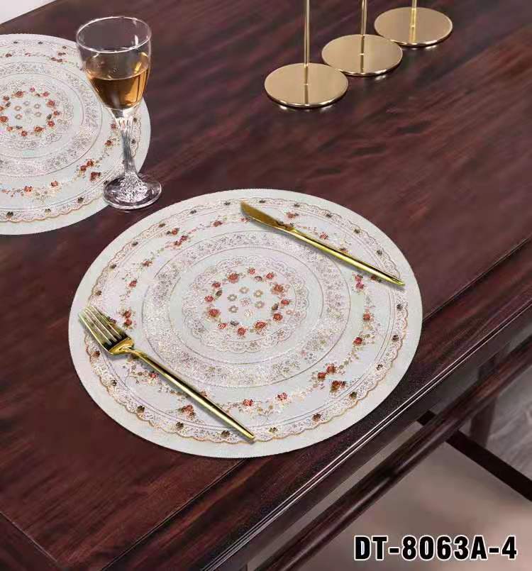 PVC Waterproof and Oilproof and Heatproof Heat Insulation Japanese and European Style Western-Style Placemat Placemat Bowl Coaster Cup Coaster