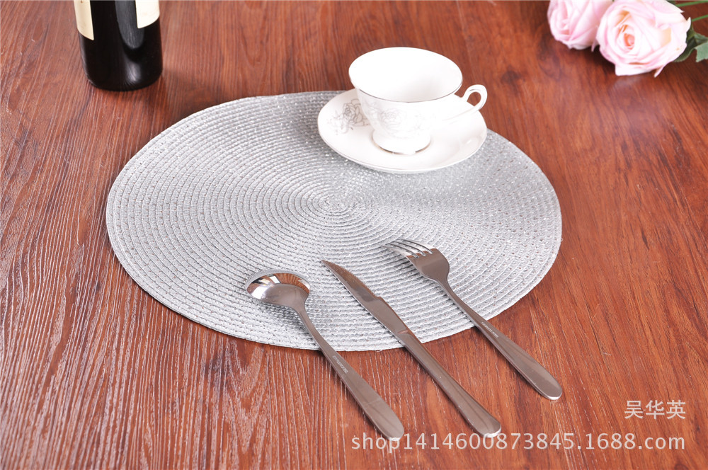 38cm new modern simple round cup cushion, fashionable household, circular coaster, round cup, mat, and food.