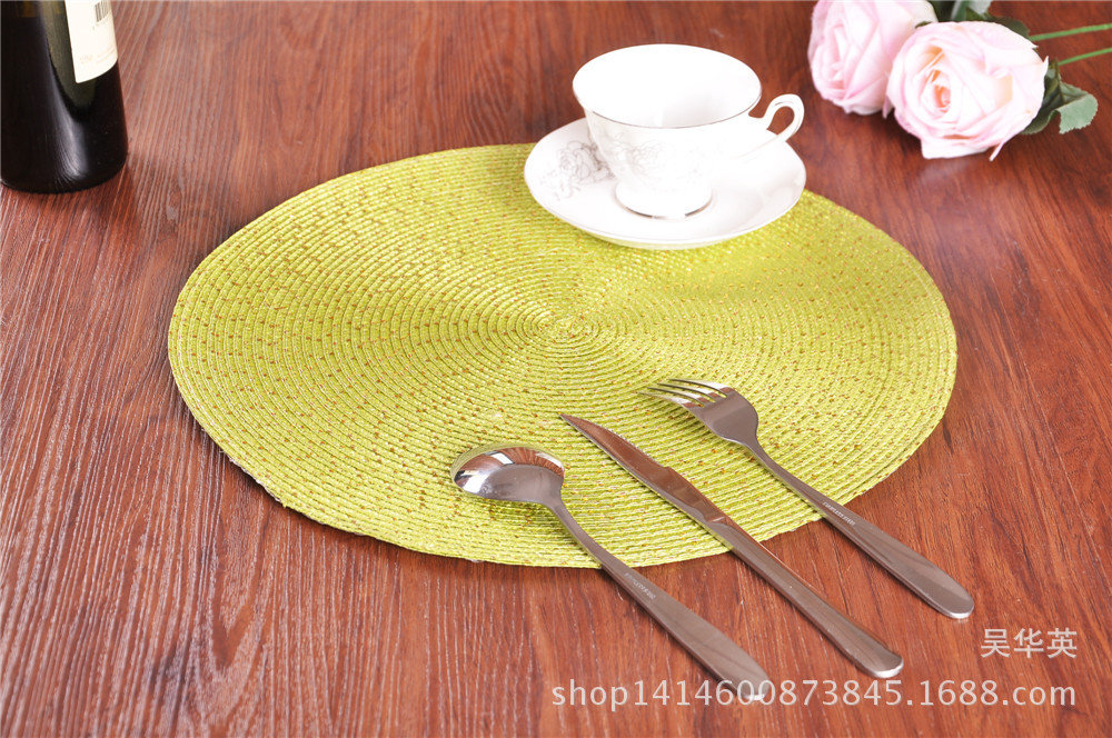 38cm new modern simple round cup cushion, fashionable household, circular coaster, round cup, mat, and food.
