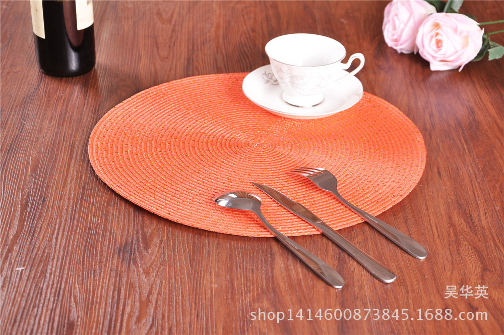 38cm new modern simple round cup cushion, fashionable household, circular coaster, round cup, mat, and food.