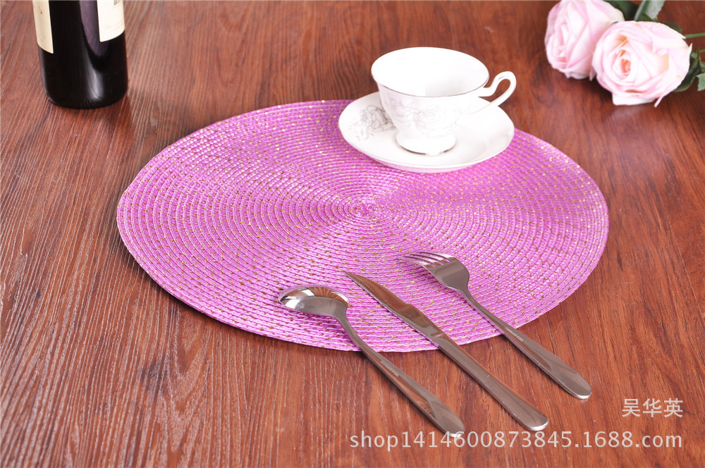 38cm new modern simple round cup cushion, fashionable household, circular coaster, round cup, mat, and food.