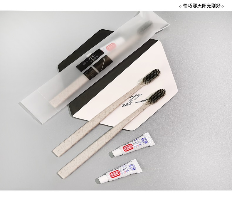 Junbo E-Sports Hotel Disposable Toothbrush Toothpaste Set B & B Straw Soft-Bristle Toothbrush Frosted Soft-Film Bag Junbo E-Sports Hotel Disposable Toothbrush Toothpaste Set B & B Straw Soft-Bristle Toothbrush Frosted Soft-Film Bag