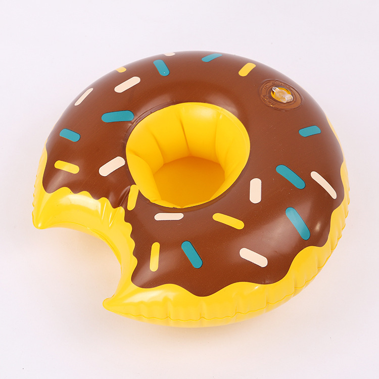 Ins hot donut cup-holder inflatable water coaster floating drink cup-holders from stock Ins hot donut cup-holder inflatable water coaster floating drink cup-holders from stock