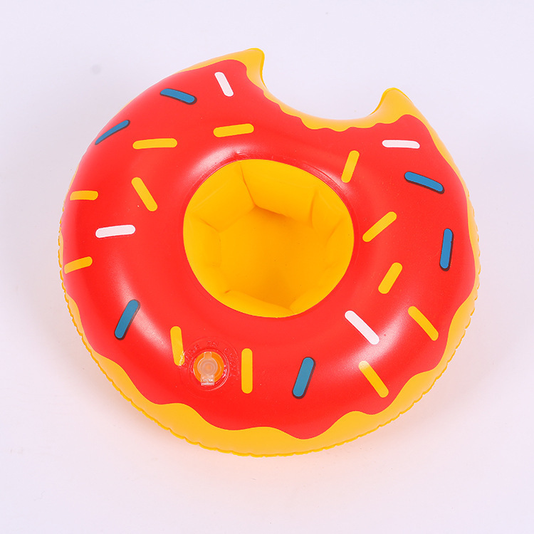 Ins hot donut cup-holder inflatable water coaster floating drink cup-holders from stock Ins hot donut cup-holder inflatable water coaster floating drink cup-holders from stock