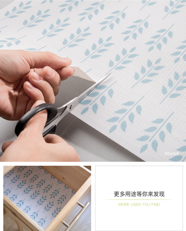 Printed Leaves Flower Ins Style PVC Placemat Insulation Mat Western-Style Dining Table Cup Mat Anti-Scalding Plate Bowl Non-Slip Coaster