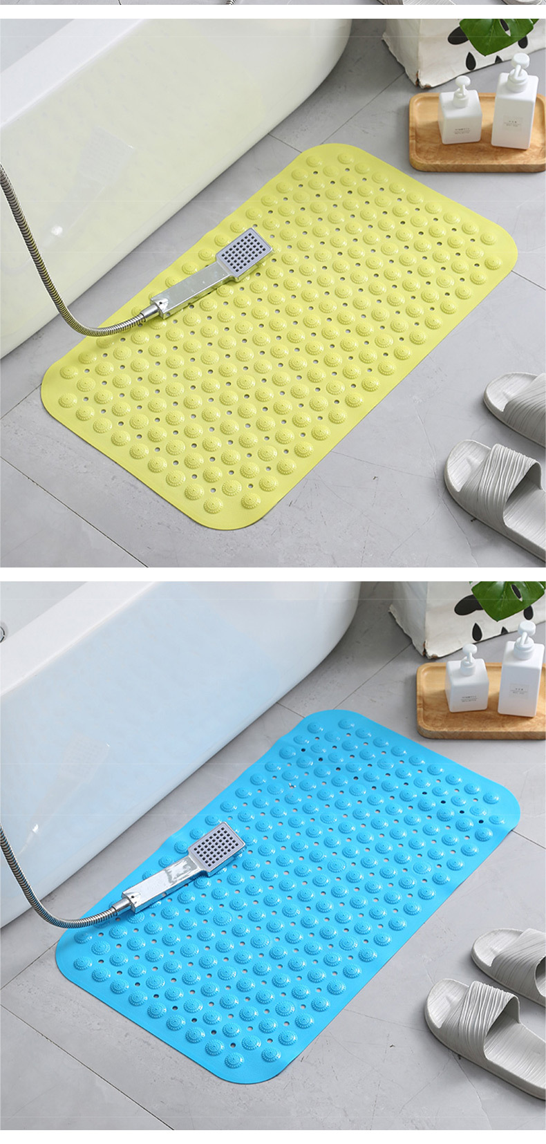 PVC Bathroom Mat Hotel Swimming Pool Bath Foot Mat Bathtub Waterproof Toilet Toilet Floor Mat Suction